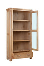 Your Home Style Cabinet Chatterton Oak Display Cabinet with Glass Doors