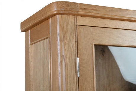 Your Home Style Cabinet Chatterton Oak Display Cabinet with Glass Doors