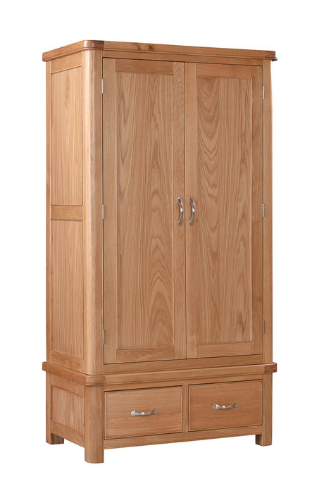 Your Home Style Wardrobe Chatterton Oak Double Robe with 2 Drawers