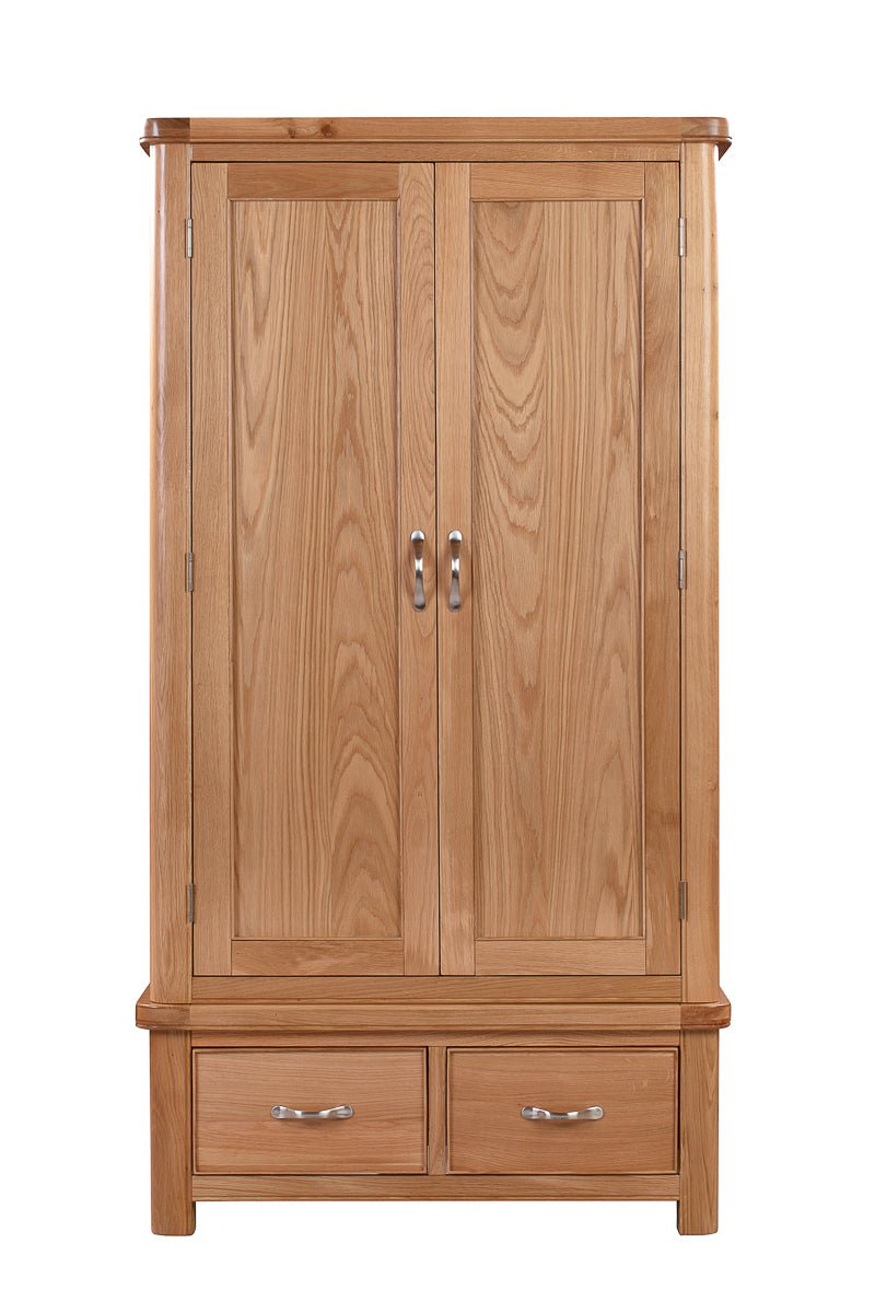 Your Home Style Wardrobe Chatterton Oak Double Robe with 2 Drawers
