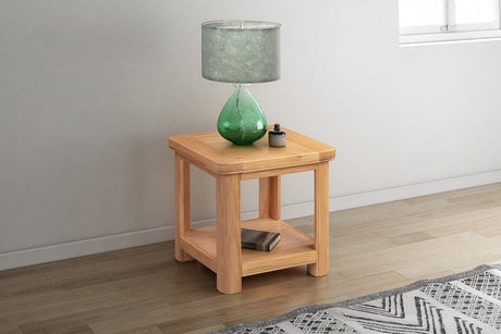 Your Home Style Lamp Table Chatterton Oak Lamp Table with Shelf