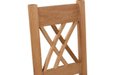 Your Home Style Dining Chairs Chatterton Oak Pair of Natural Oak Chairs - Fabric Seat Pad