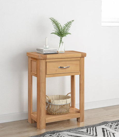 Your Home Style Console Table Chatterton Oak Small Console Table