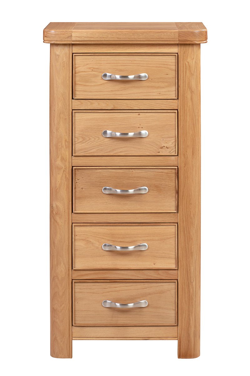 Your Home Style Chest of Drawers Chatterton Oak Tall Chest with 5 Drawers