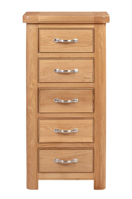 Your Home Style Chest of Drawers Chatterton Oak Tall Chest with 5 Drawers
