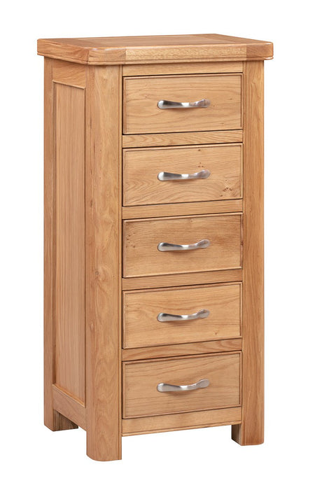 Your Home Style Chest of Drawers Chatterton Oak Tall Chest with 5 Drawers