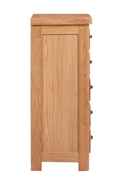 Your Home Style Chest of Drawers Chatterton Oak Tall Chest with 5 Drawers