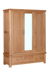 Your Home Style Wardrobe Chatterton Oak Triple Robe