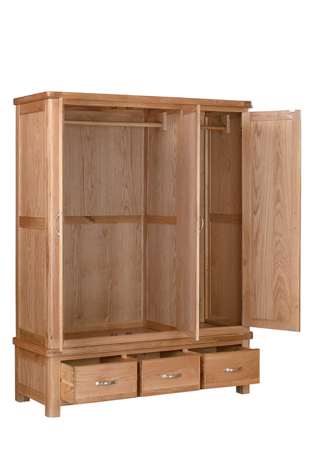 Your Home Style Wardrobe Chatterton Oak Triple Robe