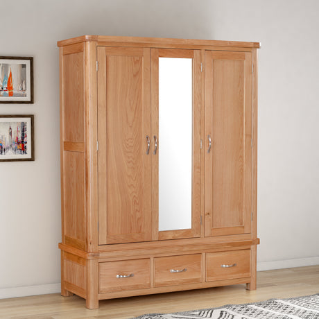 Your Home Style Wardrobe Chatterton Oak Triple Robe
