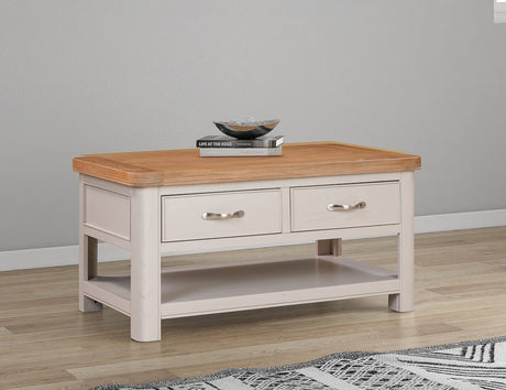 Your Home Style Coffee Table Chatterton Painted Coffee Table with 2 Drawers
