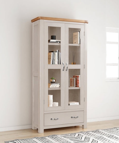Your Home Style Cabinet Chatterton Painted Display Cabinet with Glass Doors