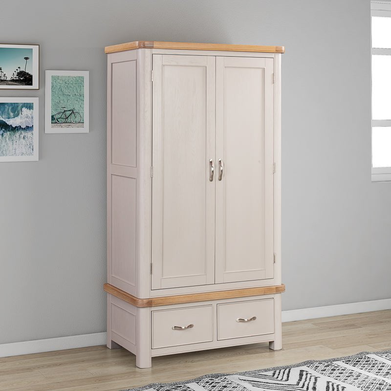 Your Home Style Wardrobe Chatterton Painted Double Robe with 2 Drawers