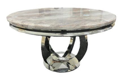 AWST Dining Table Chelsey 1.3m Round Marble Dining Table