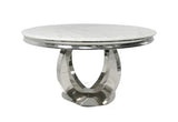 AWST Dining Table Chelsey 1.3m Round Marble Dining Table