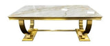 AWST Dining Table Chelsey Gold 1.8m Marble Dining Table