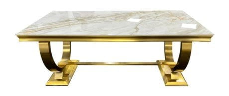 AWST Dining Table Chelsey Gold 1.8m Marble Dining Table