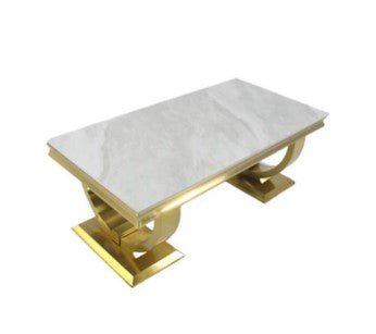 AWST Coffee Table Chelsey Gold Marble Coffee Table
