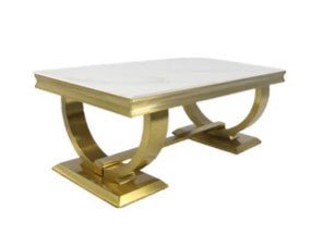 AWST Coffee Table Chelsey Gold Marble Coffee Table