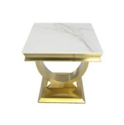 AWST Lamp Table Chelsey Gold Marble Lamp Table