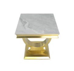 AWST Lamp Table Chelsey Gold Marble Lamp Table