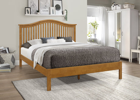 Time Living Bed Frame Double / Honey Oak Chester Wooden Bed Frame