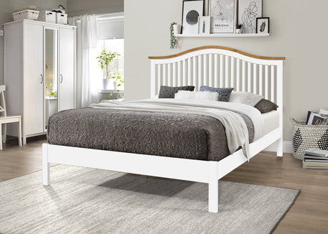 Time Living Bed Frame Double / White Chester Wooden Bed Frame