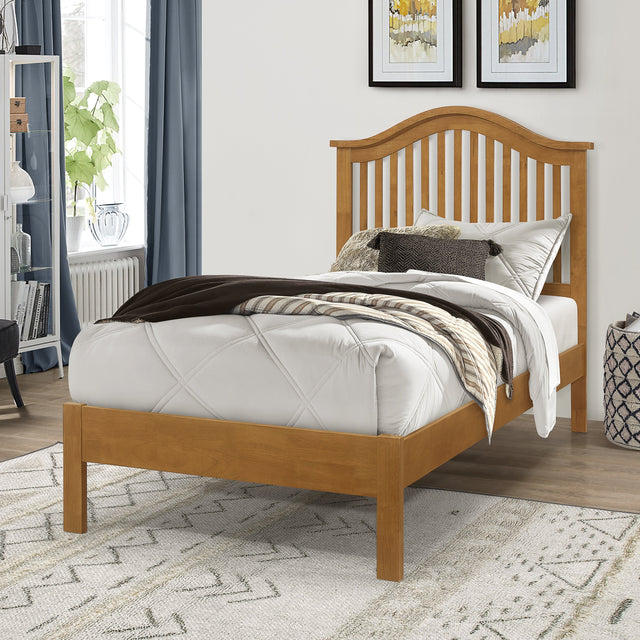 Time Living Bed Frame Single / Honey Oak Chester Wooden Bed Frame