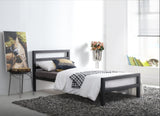 Time Living Bed Frame Single 90cm / Black City Block Metal Bed Frame
