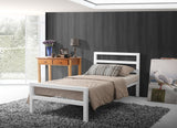 Time Living Bed Frame Single 90cm / White City Block Metal Bed Frame
