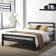 Time Living Bed Frame Small Double 120cm / Black City Block Metal Bed Frame