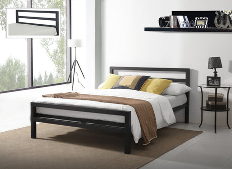 Time Living Bed Frame Small Double 120cm / Black City Block Metal Bed Frame