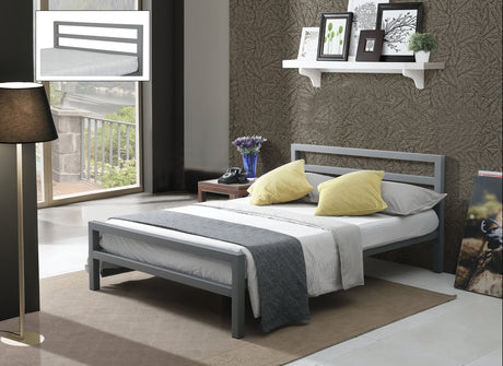 Time Living Bed Frame Small Double 120cm / Grey City Block Metal Bed Frame