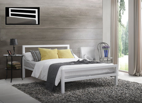 Time Living Bed Frame Small Double 120cm / White City Block Metal Bed Frame