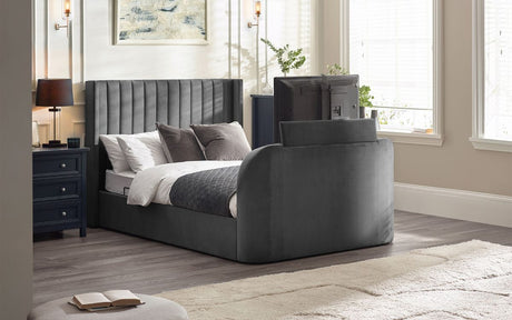 Julian Bowen Bed Clara Ottoman TV Bed 135cm - Dark Grey