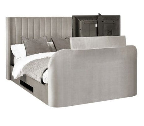Julian Bowen Bed Clara Ottoman TV Bed 135cm - Light Grey