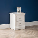 Julian Bowen Bedside Clermont 2 Drawer Bedside - Surf White
