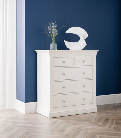 Julian Bowen Chests Clermont 3+2 Drawer Chest - Surf White