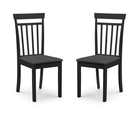 Julian Bowen Dining Chairs Coast Black Dining Chairs - Sold in pairs