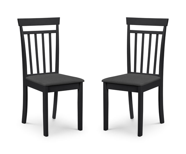 Julian Bowen Dining Chairs Coast Black Dining Chairs - Sold in pairs
