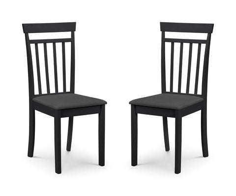 Julian Bowen Dining Chairs Coast Black Dining Chairs - Sold in pairs