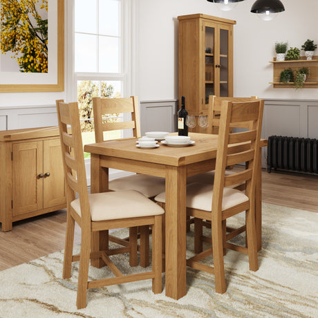 Your Home Essentials Dining Table DefaultTitle County Oak 1m Butterfly Extending Table with Metal Runner