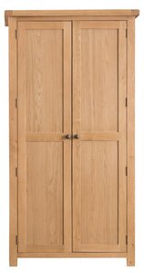 County Oak 2 Door Wardrobe