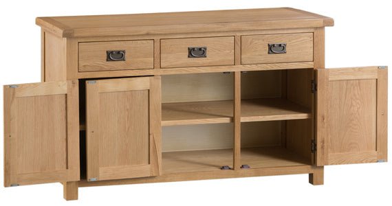Your Home Essentials Sideboard DefaultTitle County Oak 3 Door Sideboard