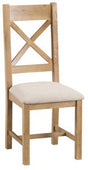 Your Home Essentials Dining Chair DefaultTitle County Oak Cross Back Chair Fabric Seat