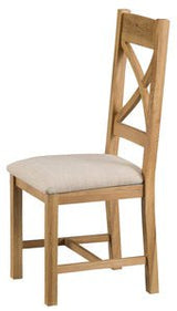 Your Home Essentials Dining Chair DefaultTitle County Oak Cross Back Chair Fabric Seat