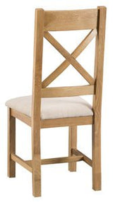 Your Home Essentials Dining Chair DefaultTitle County Oak Cross Back Chair Fabric Seat