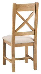 Your Home Essentials Dining Chair DefaultTitle County Oak Cross Back Chair Fabric Seat
