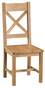 Your Home Essentials Dining Chair DefaultTitle County Oak Cross Back Chair Wooden Seat