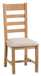 Your Home Essentials Dining Chair DefaultTitle County Oak Ladder Back Chair Fabric Seat